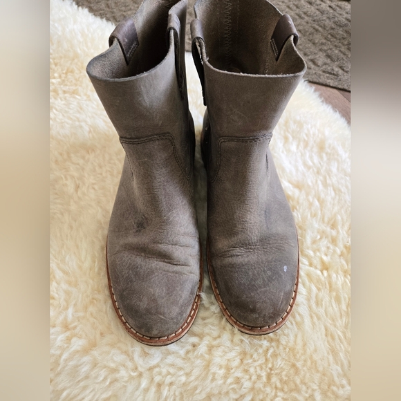 Roots Leather Shorty Boots Grey Brown - 6.5 - Picture 5 of 6